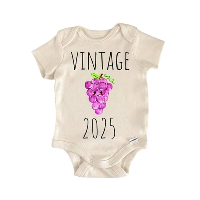 Wine Grape Vineyard - Baby Boy Girl Clothes Infant Bodysuit Funny Cute Newborn - White - 3-6M