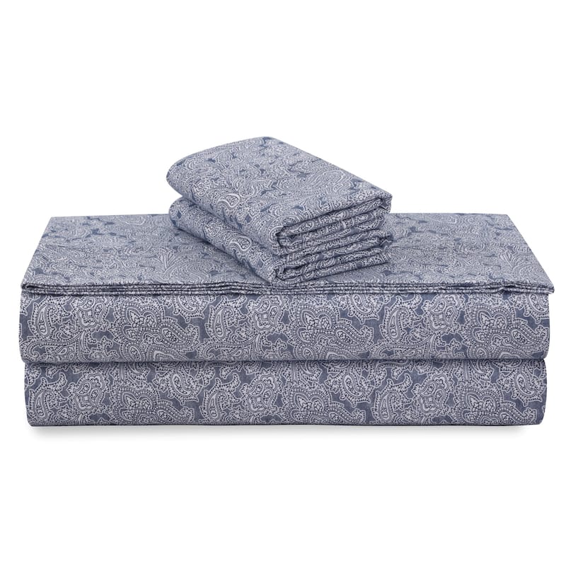 Ultra-soft Portuguese Cotton Flannel Pillowcases (Set of 2) - King - Ludovica Paisley