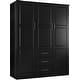 preview thumbnail 21 of 38, Palace Imports 100% Solid Wood Cosmo 3-Door Wardrobe Armoire with Solid Wood or Mirrored Doors