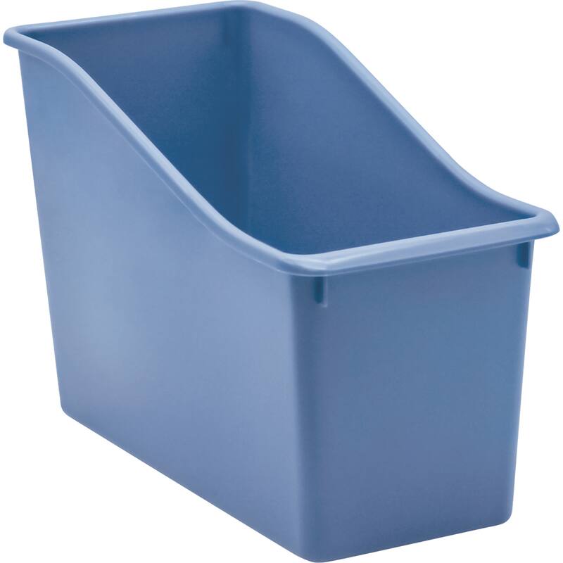 Teacher Created Resources Slate Blue Plastic Book Bin, Pack of 6 Bed