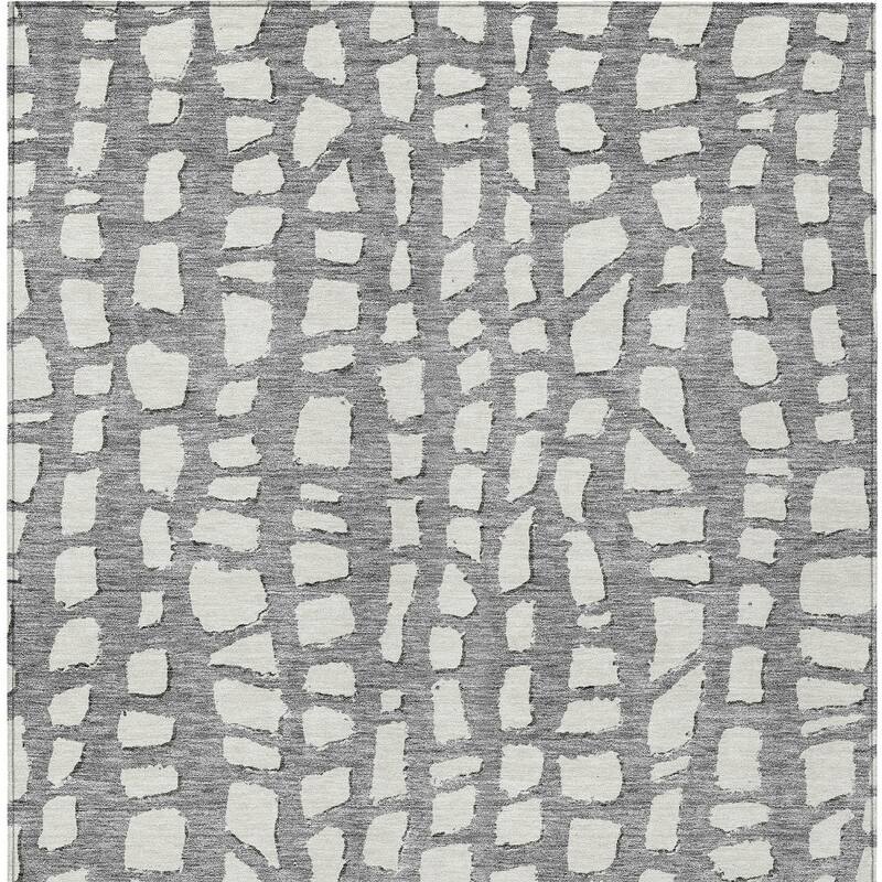 HomeRoots Abstract Transitional Rectangle Outdoor Rug