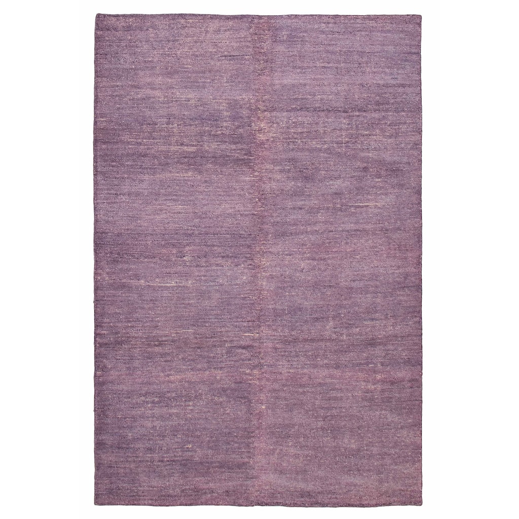 ECARPETGALLERY Hand-knotted Loreto Purple Silk Rug - 9'7 x 14'9