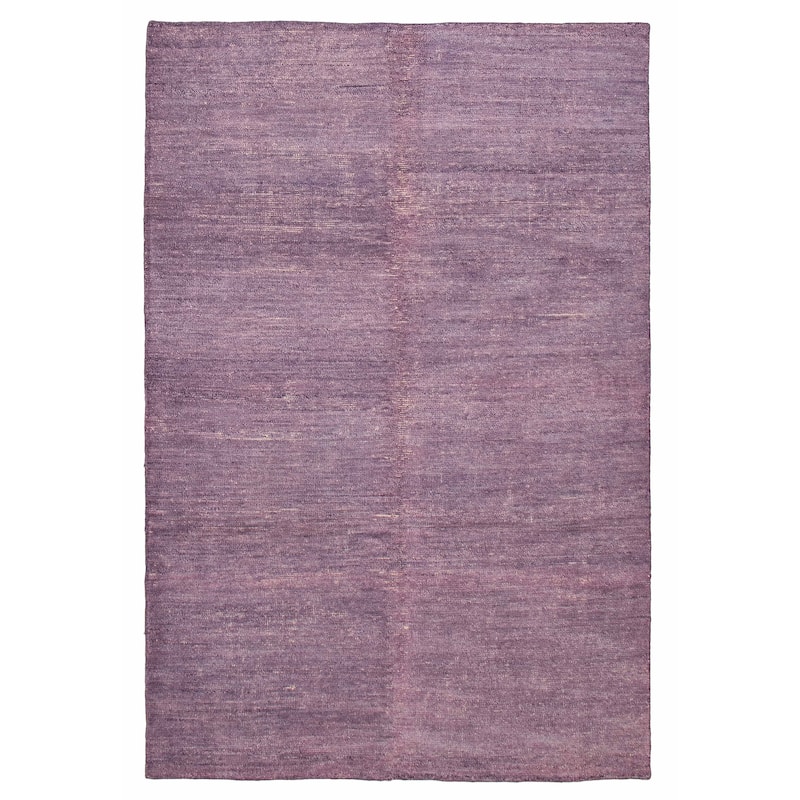 ECARPETGALLERY Hand-knotted Loreto Purple Silk Rug - 9'7 x 14'9 - Purple - 9'7 x 14'9