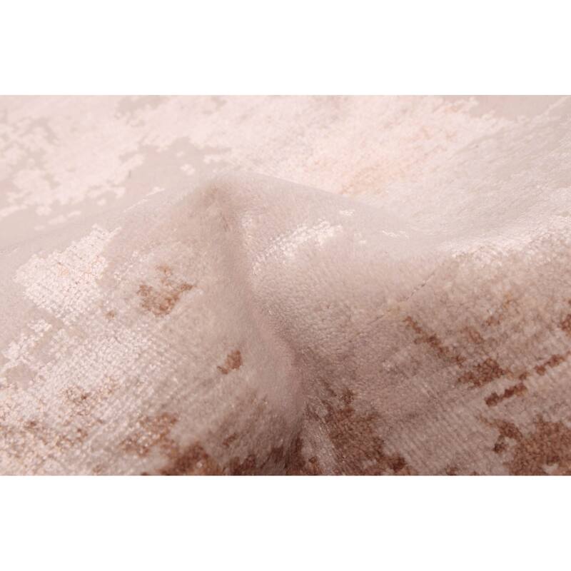 ECARPETGALLERY Hand-knotted Legacy Beige Silk, Wool Rug - 2'5 x 11'7