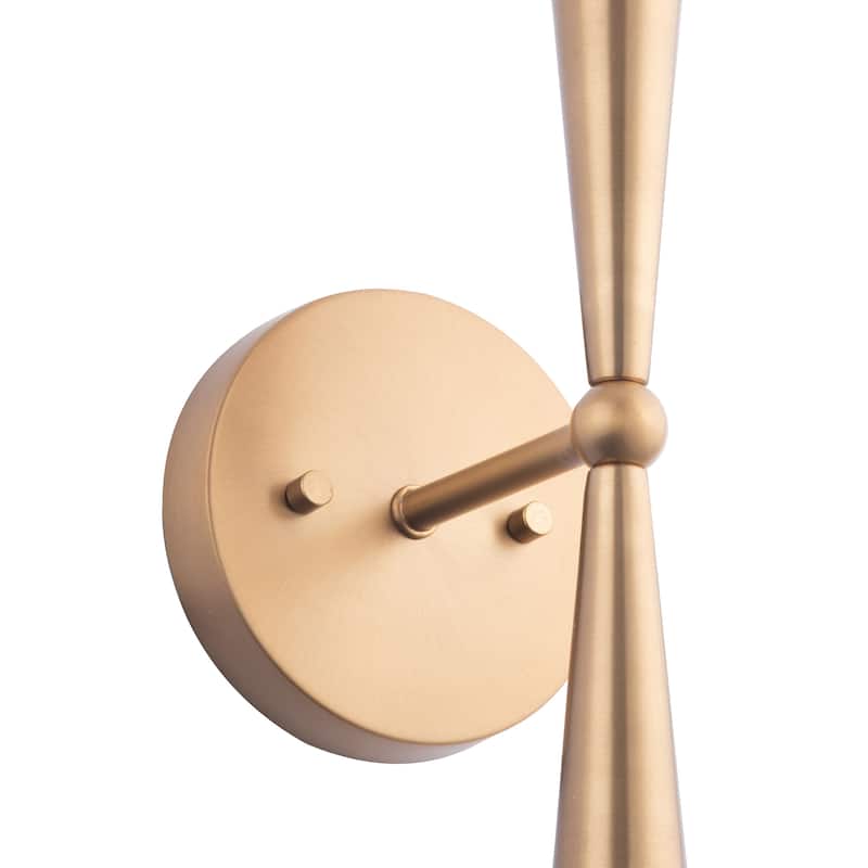 Modern Gold Dimmable 2-Light Wall Sconce Light