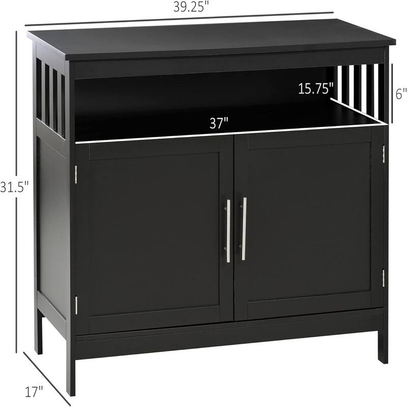 Sideboard Buffet Cabinet - 39.25"D x 17"W x 31.5"H
