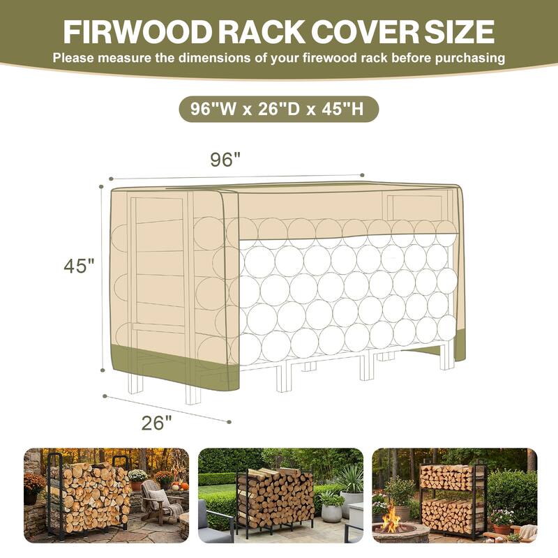 Aoodor Heavy Duty Firewood Rack Cover