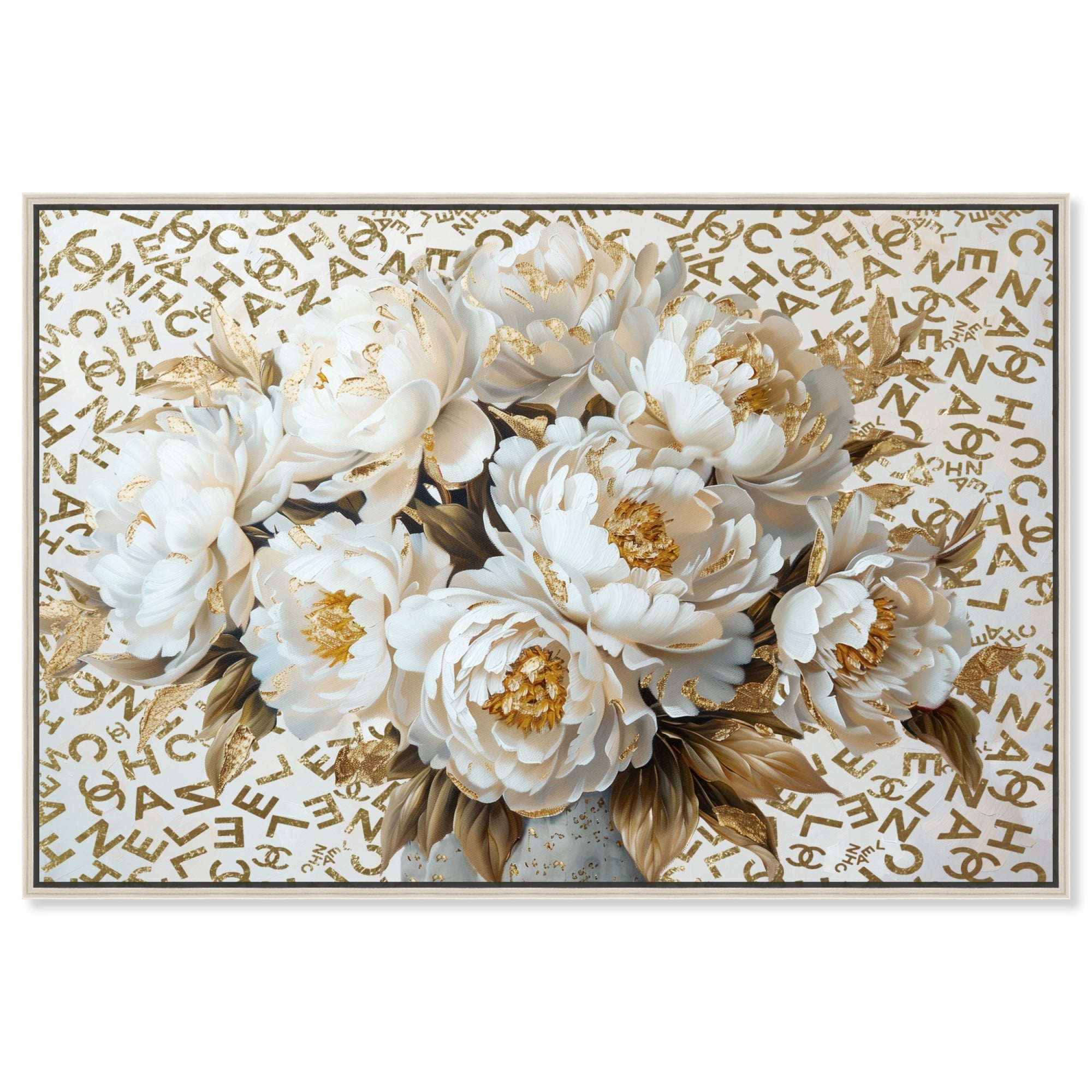 Gold Fashion Arrangement Canvas Classic Fashion Floral Wall Art by Art Remedy