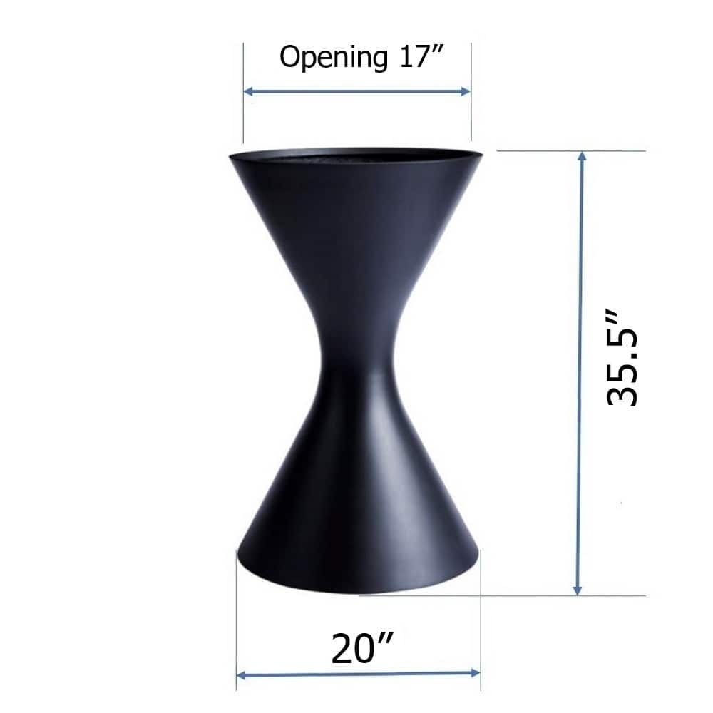 DreamPatio San Francisco Fiberstone Hourglass Planter for Indoor/Outdoor