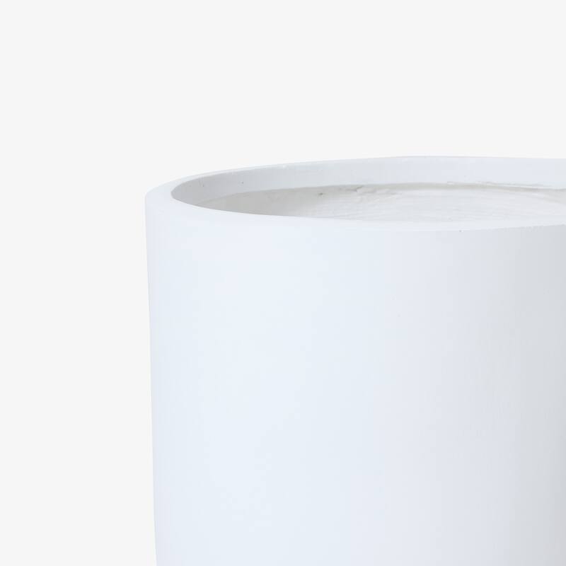 Round Smooth Finish Indoor/Outdoor MgO Planter, Single Planter for Indoors/Outdoors