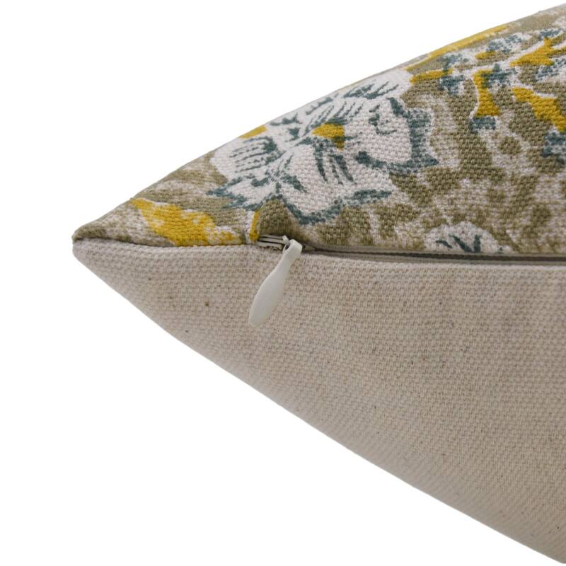 Fabdivine Cotton Handmade Square Vintage Block print pillow cover