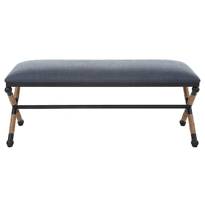 Uttermost Firth Rustic Navy Bench - 48"W x 21"H x 16"D