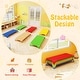 preview thumbnail 14 of 20, Costway 6 Pack Stackable Daycare Cots with Easy Lift Corners - See Details