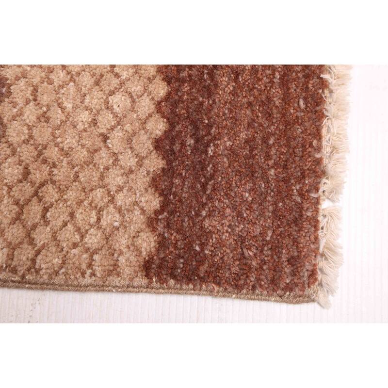 ECARPETGALLERY Hand-knotted Peshawar Ziegler Brown Wool Rug - 8'1 x 10'1