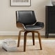 preview thumbnail 1 of 2, Art Leon Mid-century Modern Swivel Accent Chair Black