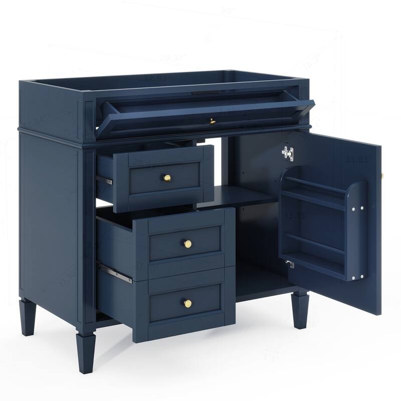 Modern Bathroom Vanity with Multiple Drawers