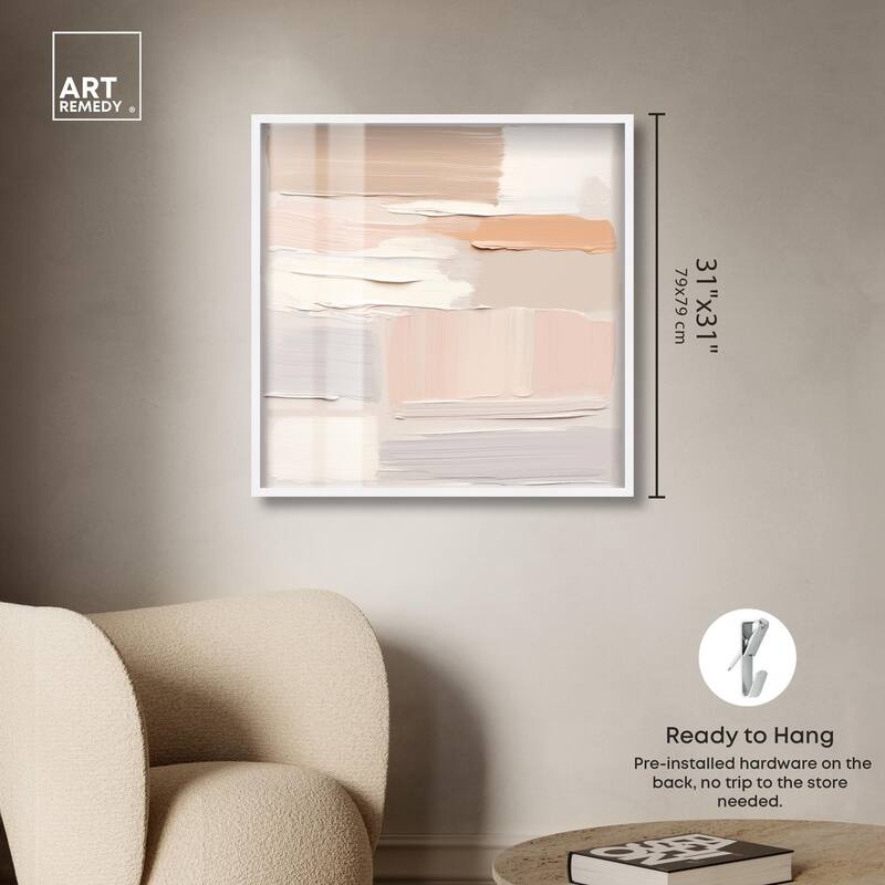 Roseate Cream Tones III Shadowbox by Art Remedy