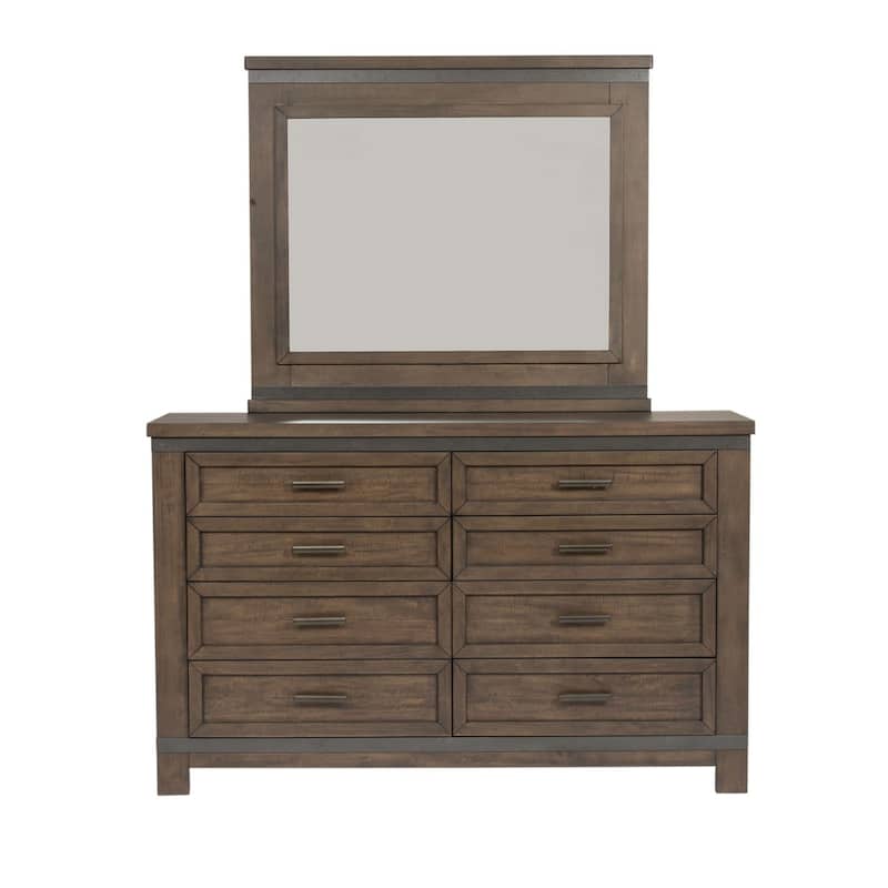 Liberty Furniture Thornwood Hills Two-Sided Storage Bed, Dresser & Mirror, Chest, Night Stand - King or Queen