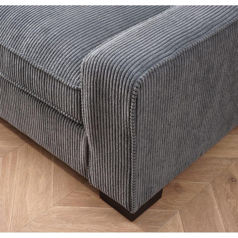 Luxe Corduroy Sofa with Sleek Design Spacious and Comfortable 3 Seater Couch Large