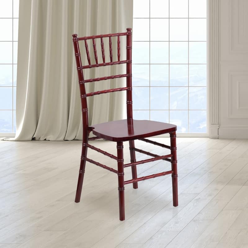 Chiavari Lightweight Wood Chair (Set of 2) - Mahogany