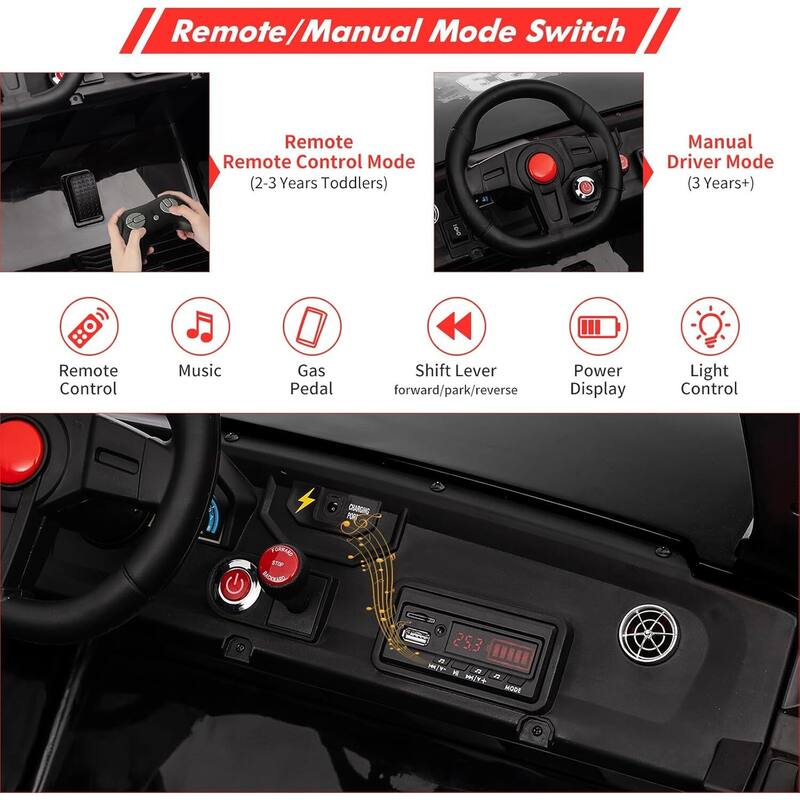 2 Seats Ride On UTV with Remote Control
