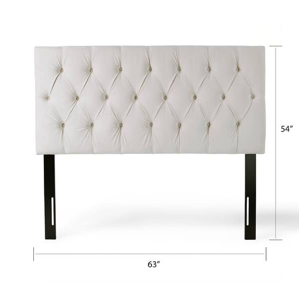Abbyson Connie Tufted Ivory Velvet Headboard, Queen/Full Bed Bath & Beyond 10990703