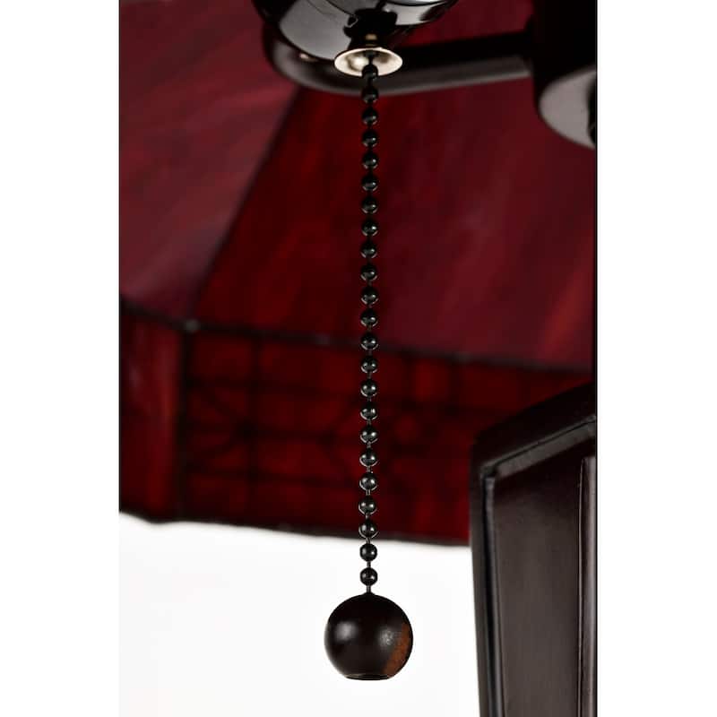 Maeve Tiffany-style 2-light Red Table Lamp
