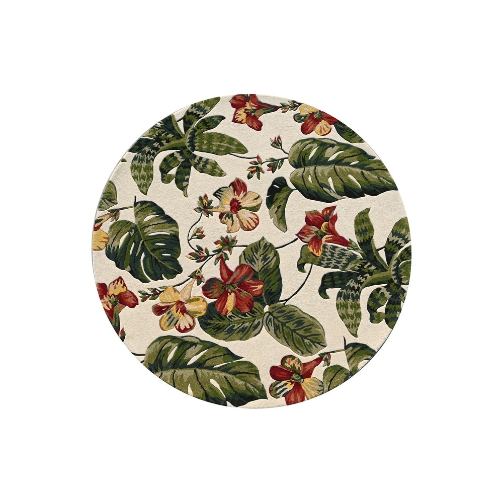 Domani Saunt Hand Tufted Wool Modern Tropics Area Rug