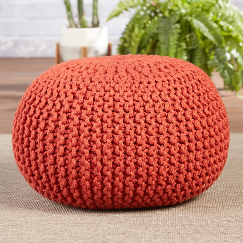 Asilah Indoor and Outdoor Round Pouf - 20"X20"X14"
