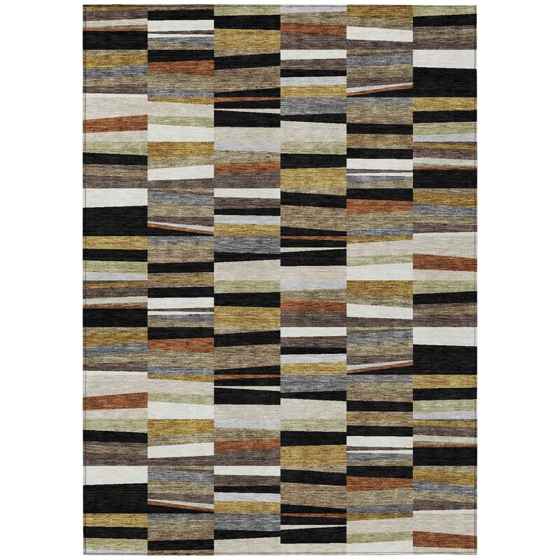 Machine Washable Indoor/ Outdoor Modern Antonito Chantille Rug