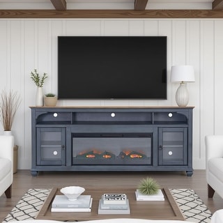 Americana 86 in Mostly Assembled Farmhouse Fireplace TV Stand for