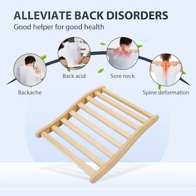 Sauna Backrest,S-Shape Canadian Natural Wood Hemlock Sauna Chair with Back