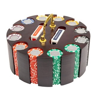 300 Ct - Pre-Packaged - Coin Inlay 15 Gram - Wooden Carousel - Black