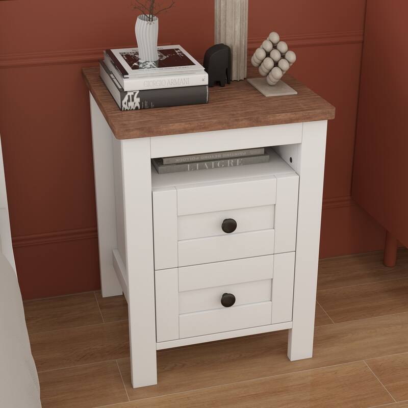 Farmhouse Wooden Nightstand