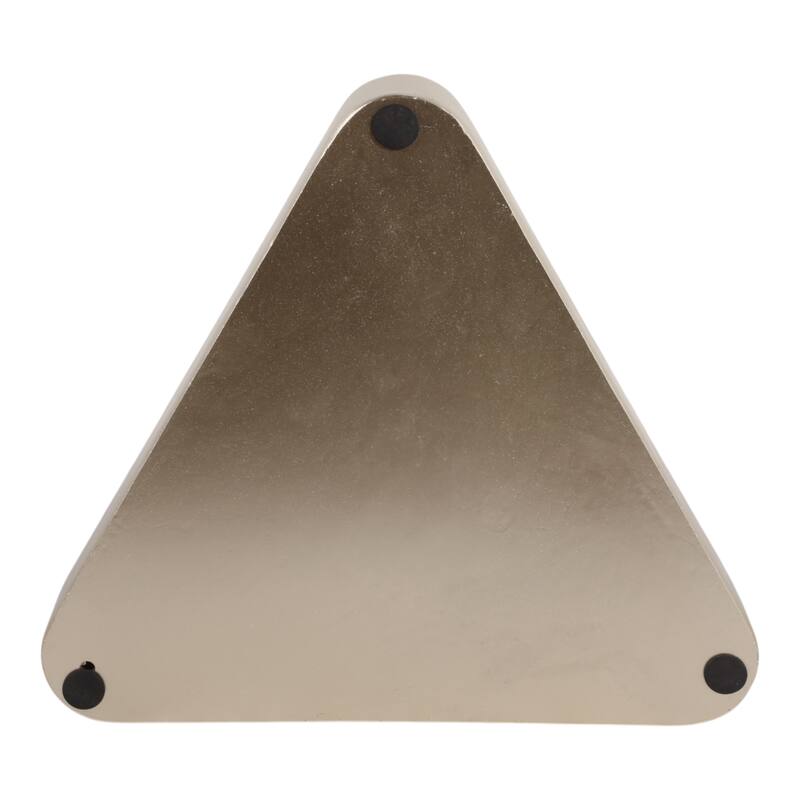 Resin Decorative Bowl Textured Triangular Geometric Accent - 13" Beige - 13.5" x 2" x 12"