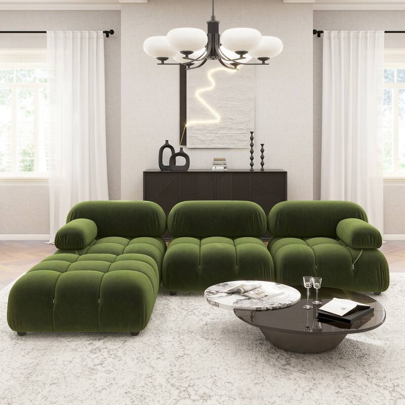 Marcel 109.5" Bubble Modular Modern Reversible Sectional