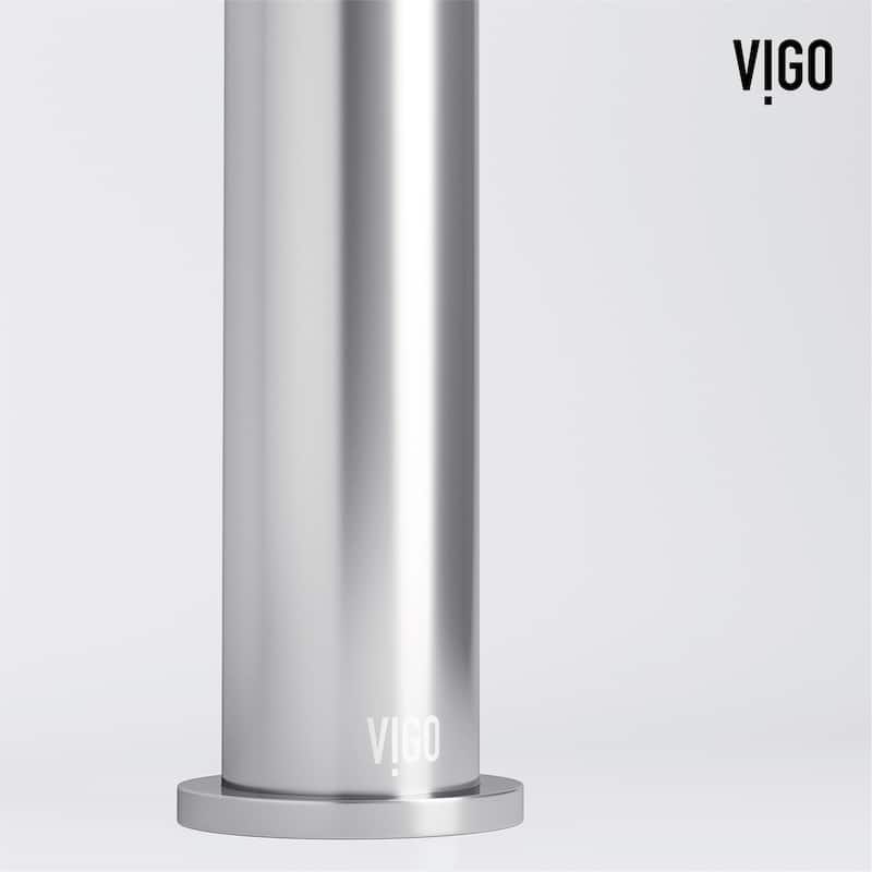 VIGO Sottile 18"L x 13"W Glass Vessel Sink and Ashford 11"H Faucet Set