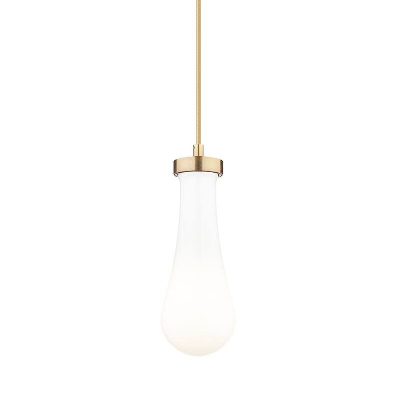 Innovations Lighting 451-1P-11-5 Owego Pendant Owego 5" Wide Mini - Champagne Bronze / Gloss White