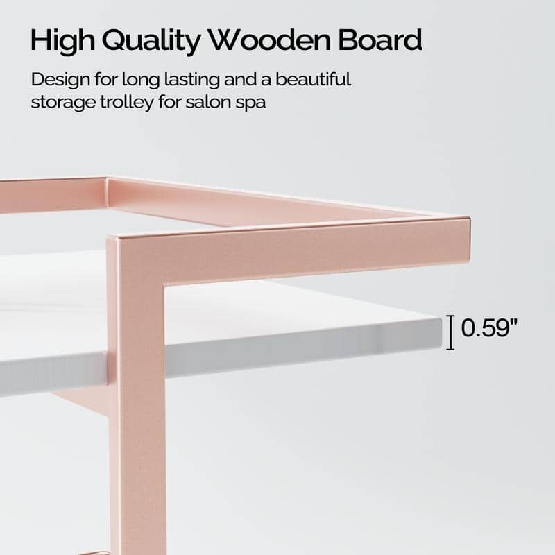 Rolling Cart, 3-Tier Multifunctional Storage Cart, Storage Trolley for bathroom, living room