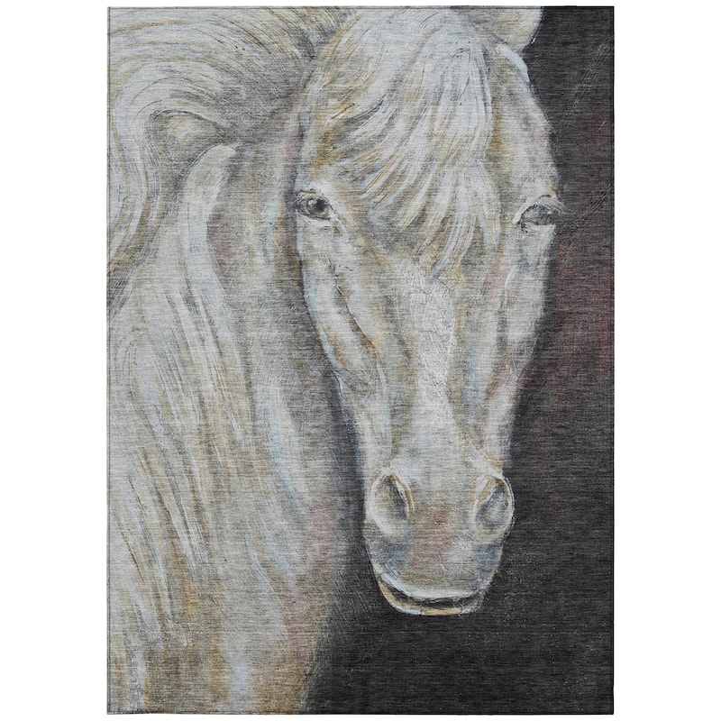 HomeRoots Animal Print Transitional Rectangle Outdoor Rug