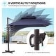 preview thumbnail 12 of 30, Crestlive Products 10FT Square Adjustable Offset Cantilever Hanging Patio Umbrella