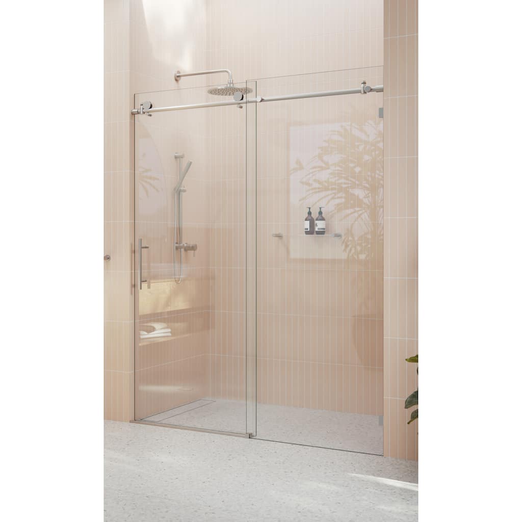 Glass Warehouse 56 in. - 60 in. x 78 in. Frameless Sliding Shower Door
