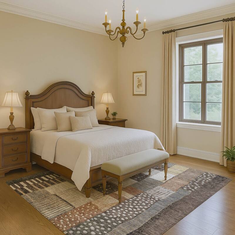 Premium Washable Super Soft Modern Patchwork Mayfield Rug