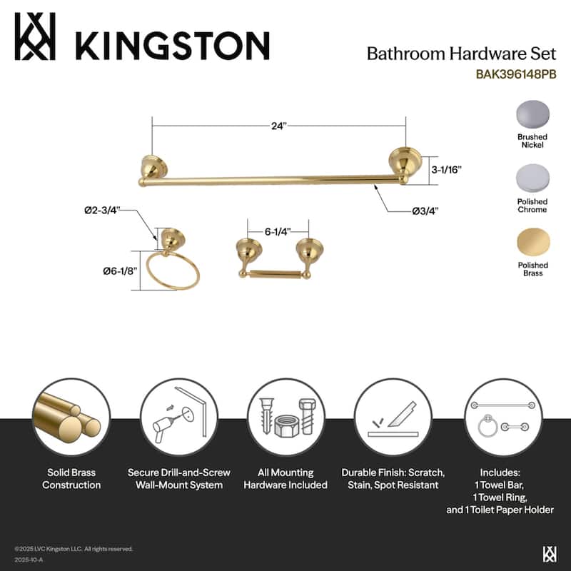 Restoration 3-Piece Bathroom Hardware