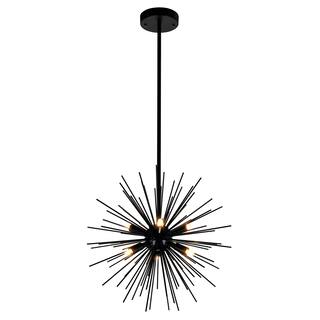 Savannah 6 Light 16in Black Chandelier