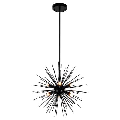 Savannah 6 Light Chandelier With Black Finish