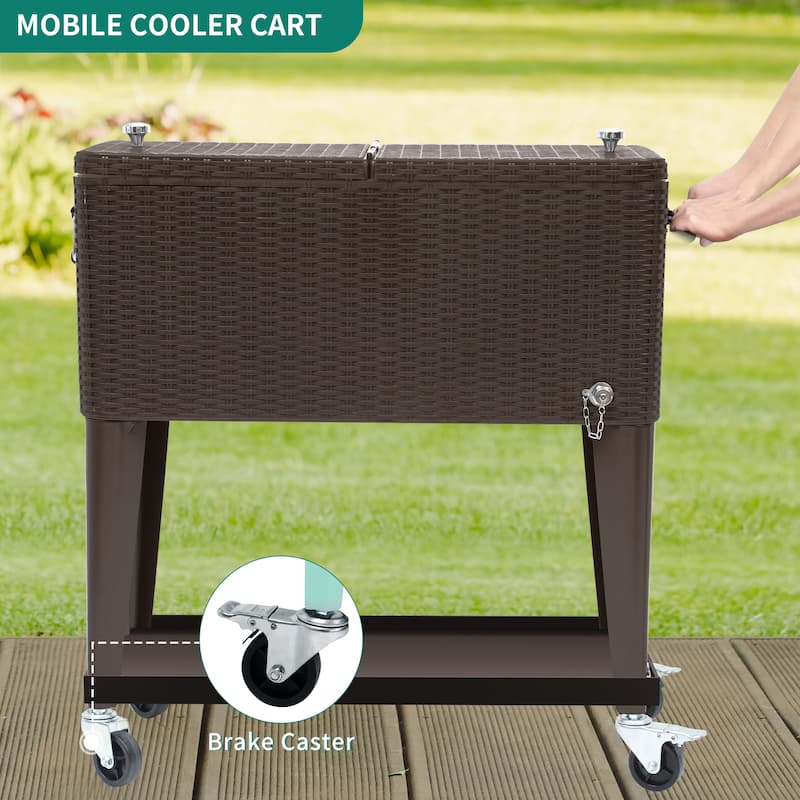 80 Qt. Cooler - Brown