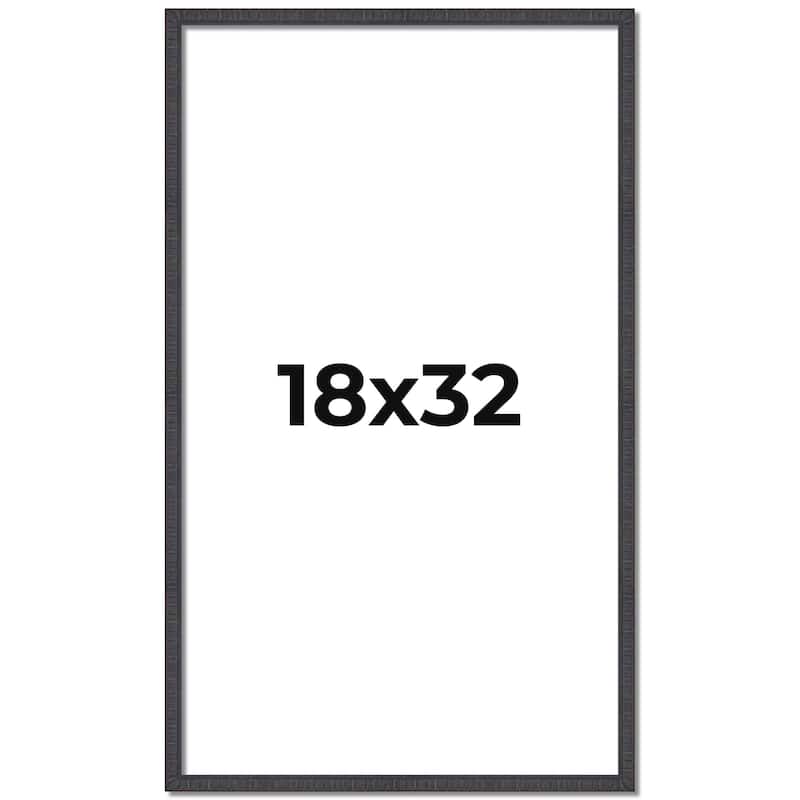 18x32 Frame Brown Solid Wood Picture Frame - Complete Modern Photo
