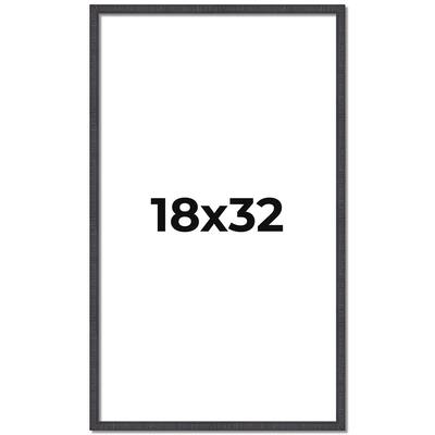 18x32 Frame Brown Solid Wood Picture Frame - Complete Modern Photo
