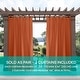 preview thumbnail 56 of 99, ATI Home Indoor/Outdoor Solid Cabana Tab Top Curtain Panel Pair